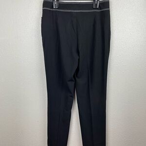 Multiples Black and White Stitched Slack Pants Size 10 EUC